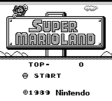 Super Mario Land — Title screen