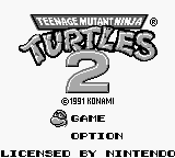 Teenage Mutant Ninja Turtles II : Back from the Sewers — Title screen