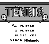Tennis — Title screen