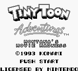 Tiny Toon Adventures 2 : Montana's Movie Madness — Title screen