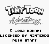 Tiny Toon Adventures : Babs' Big Break — Title screen