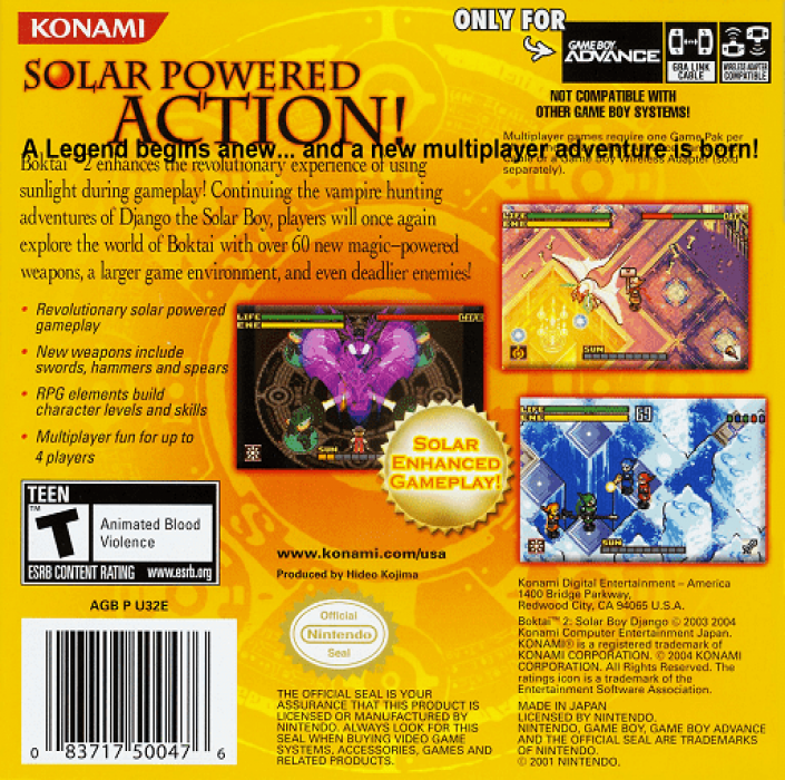 Boktai 2 : Solar Boy Django — Box back