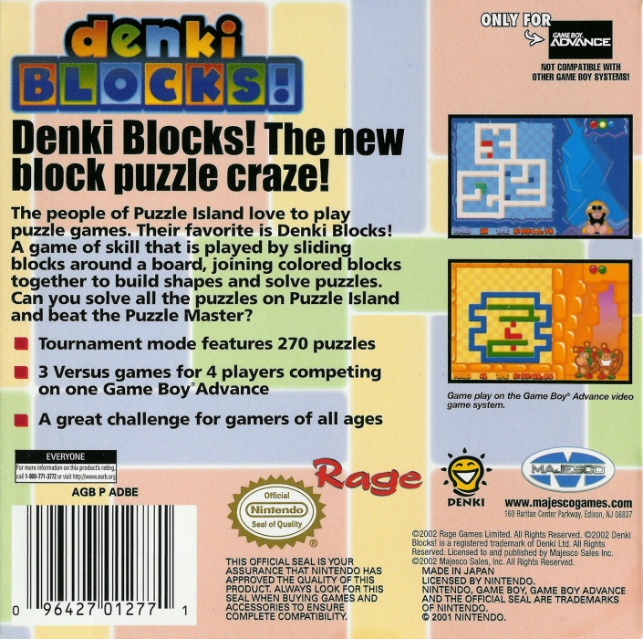 Denki Blocks! — Box back