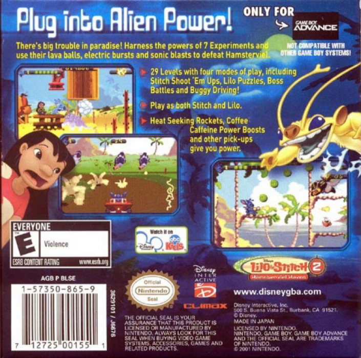 Disney's Lilo & Stitch 2: Hamsterviel Havoc — Box back