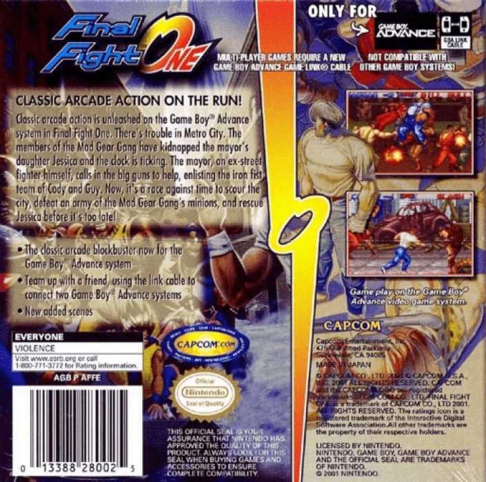 Final Fight One — Box back