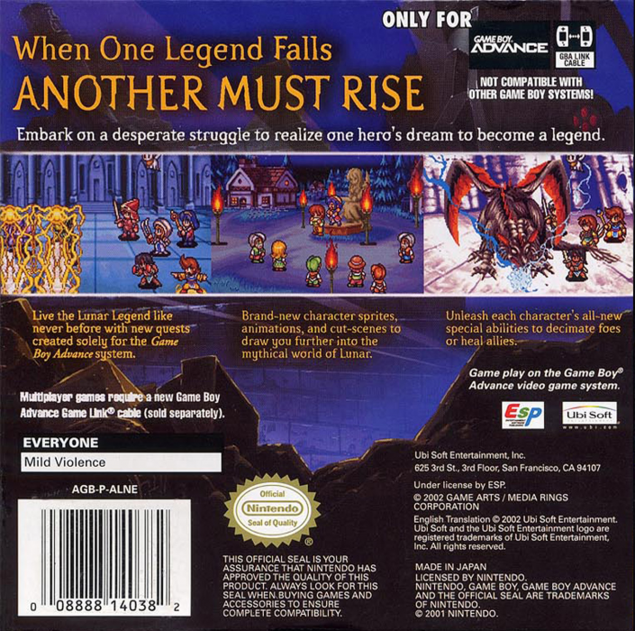 Lunar Legend — Box back