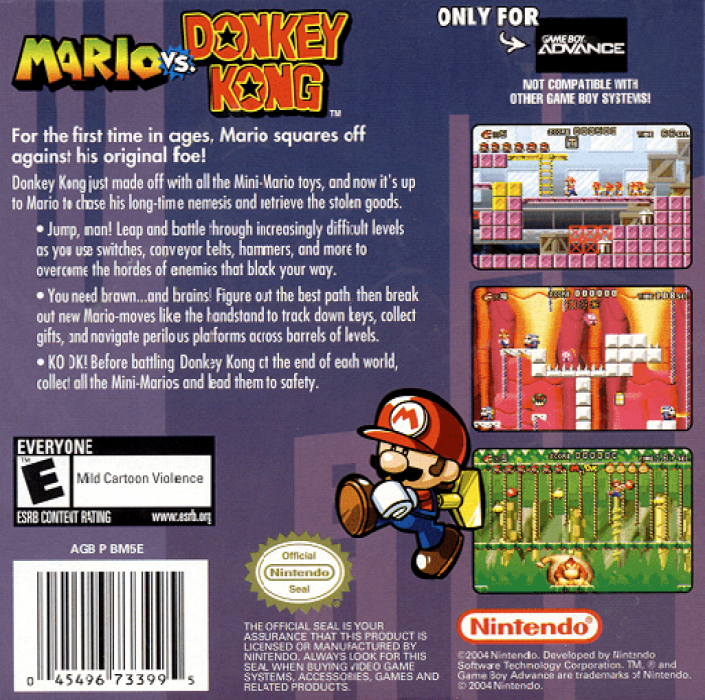 Mario vs. Donkey Kong — Box back