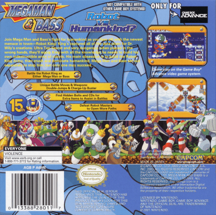 Mega Man & Bass — Box back