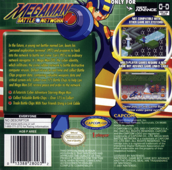 Mega Man Battle Network — Box back
