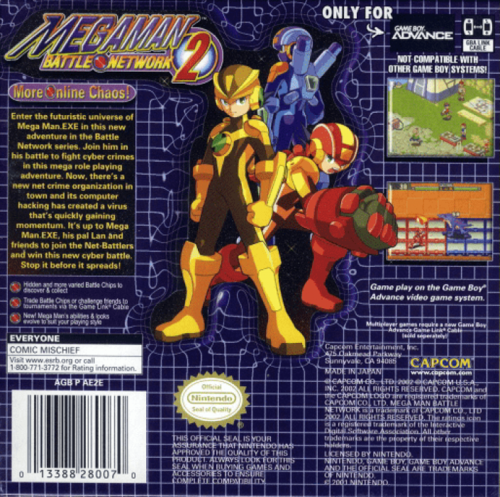 Mega Man Battle Network 2 — Box back