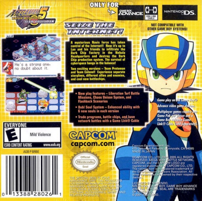 Mega Man Battle Network 5 : Team ProtoMan — Box back