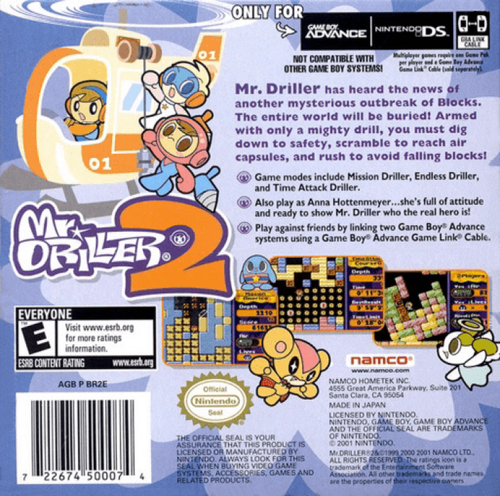 Mr. Driller 2 — Box back