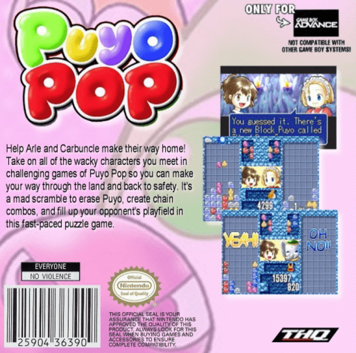 Puyo Pop — Box back
