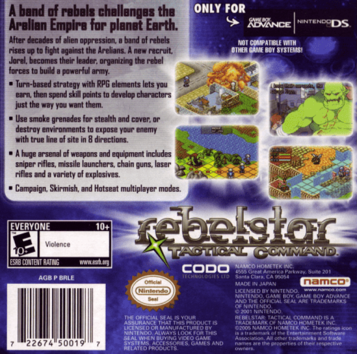 Rebelstar : Tactical Command — Box back