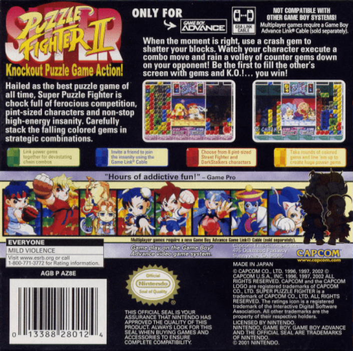 Super Puzzle Fighter II — Box back