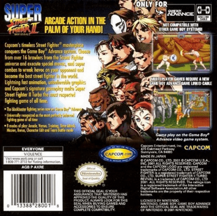 Super Street Fighter II Turbo Revival — Box back