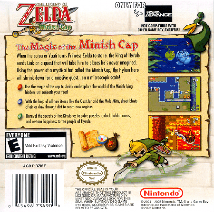 The Legend of Zelda : The Minish Cap — Box back