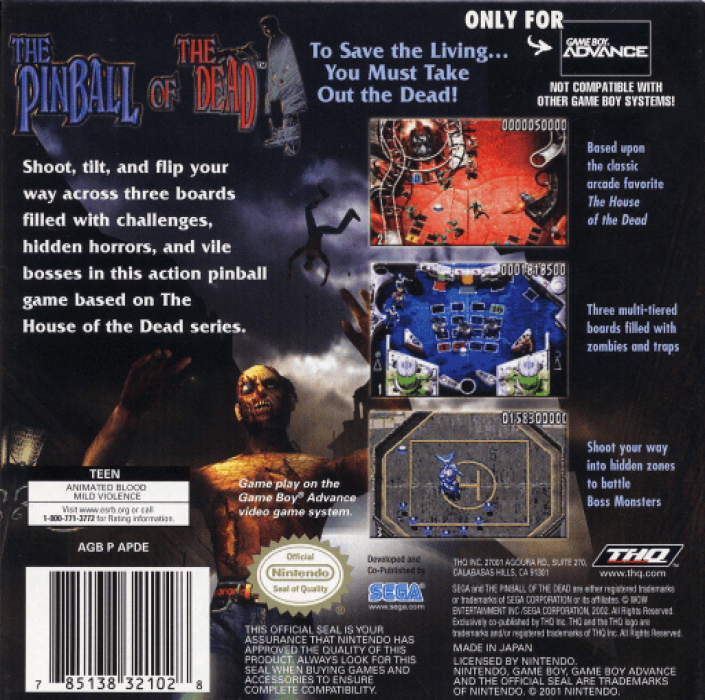 The Pinball of the Dead — Box back