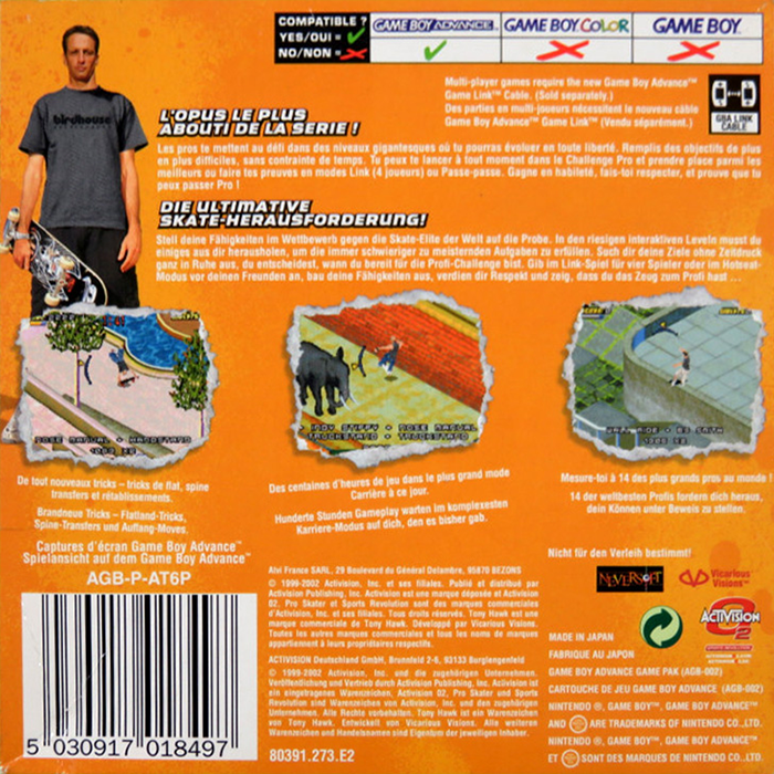 Tony Hawk's Pro Skater 4 — Box back