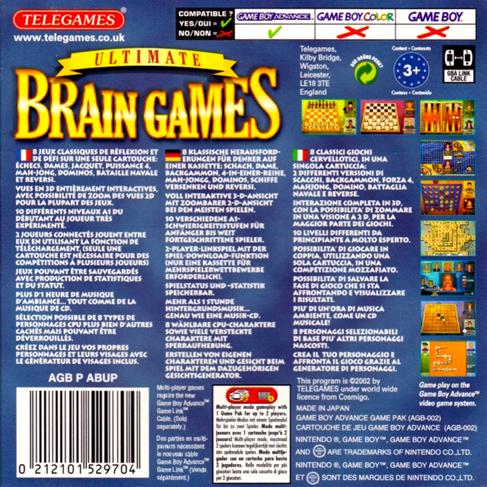 Ultimate Brain Games — Box back