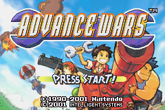 Advance Wars — Title screen