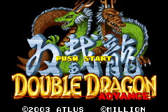 Double Dragon Advance — Title screen
