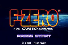 F-Zero : Maximum Velocity — Title screen