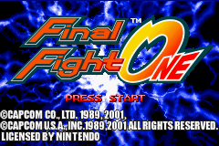 Final Fight One — Title screen