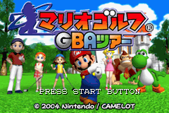 Mario Golf : Advance Tour — Title screen