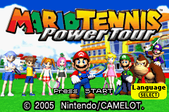 Mario Tennis: Power Tour — Title screen