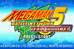 Mega Man Battle Network 5 : Team Colonel — Title screen