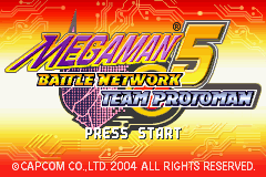 Mega Man Battle Network 5 : Team ProtoMan — Title screen