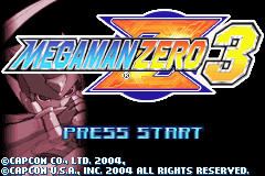 Mega Man Zero 3 — Title screen