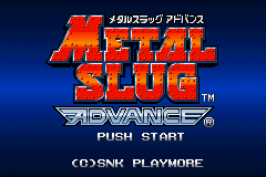 Metal Slug Advance — Title screen