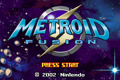 Metroid Fusion — Title screen