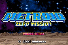 Metroid : Zero Mission — Title screen