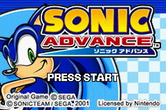 Sonic Advance — Title screen