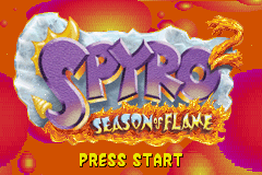 Spyro 2 : Season of Flame — Title screen