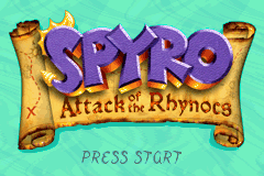 Spyro: Attack of the Rhynocs — Title screen