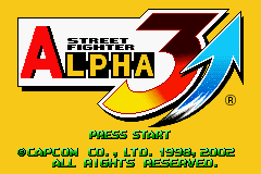 Street Fighter Alpha 3 — Title screen