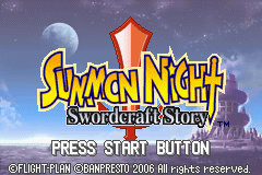 Summon Night : Swordcraft Story — Title screen