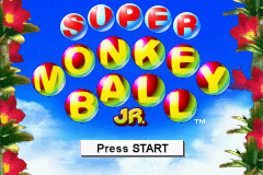 Super Monkey Ball Jr. — Title screen