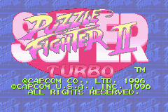 Super Puzzle Fighter II — Title screen