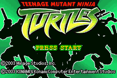 Teenage Mutant Ninja Turtles — Title screen