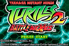 Teenage Mutant Ninja Turtles 2 : Battle Nexus — Title screen