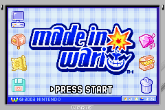 WarioWare : Twisted! — Title screen