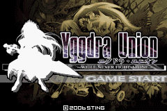 Yggdra Union : We'll Never Fight Alone — Title screen