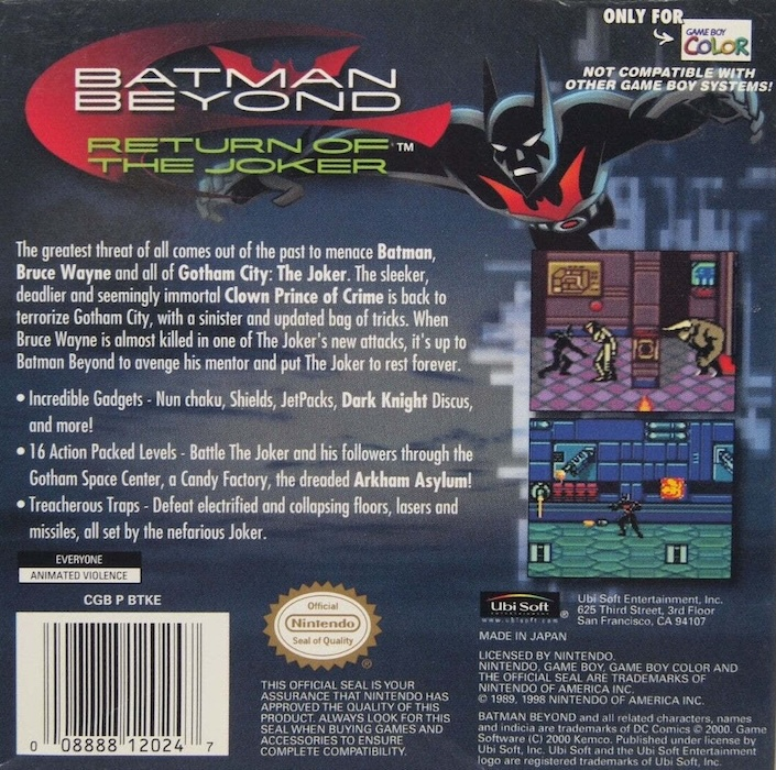 Batman Beyond : Return of the Joker — Box back