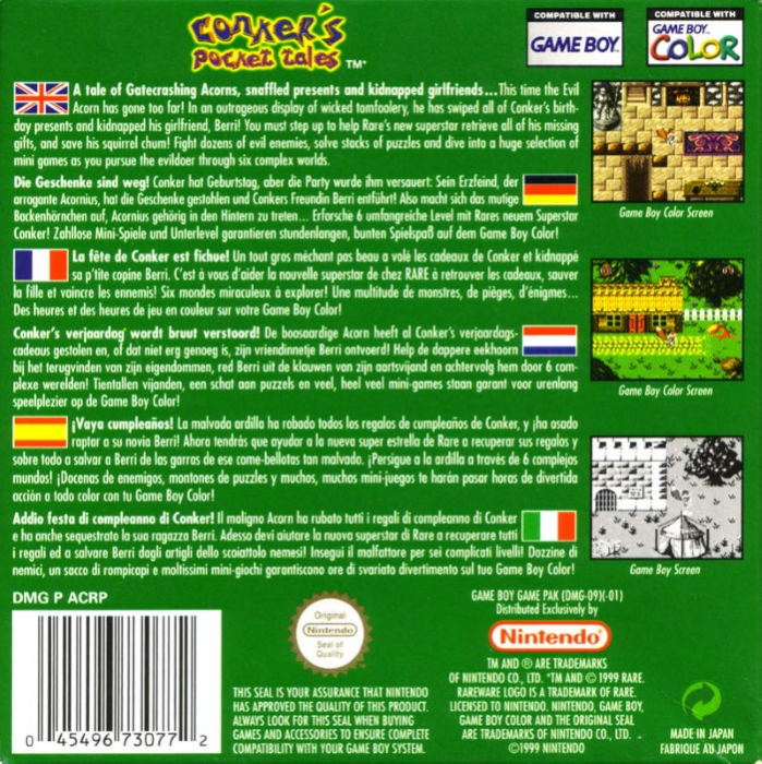 Conker's Pocket Tales — Box back