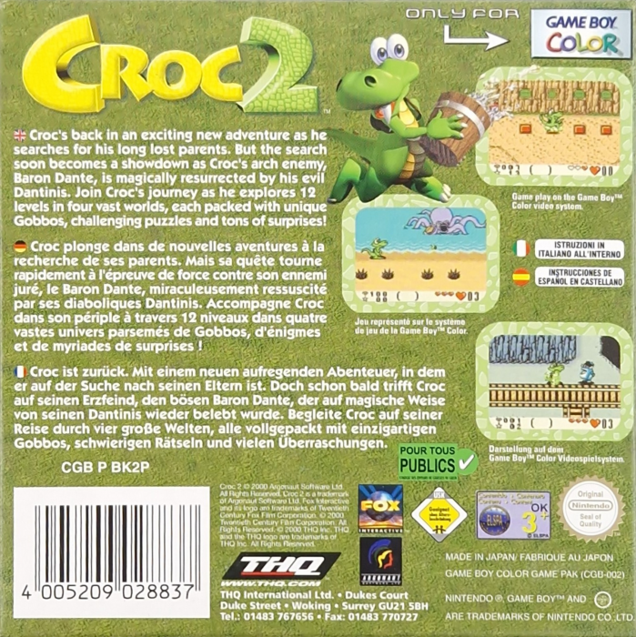 Croc 2 — Box back